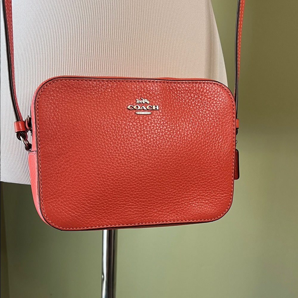 Coach Coral Leather Crossbody/Camera Bag